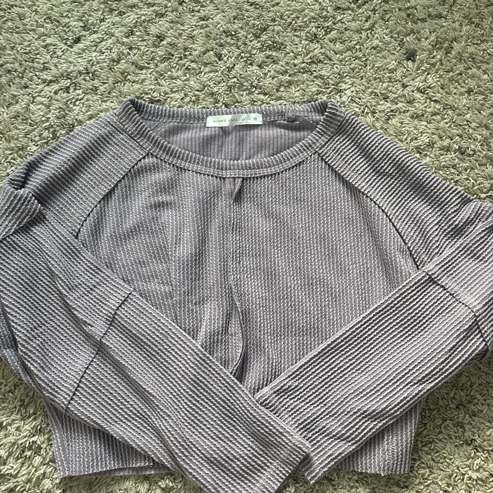 Altar'd State Purple Long Sleeve Tee